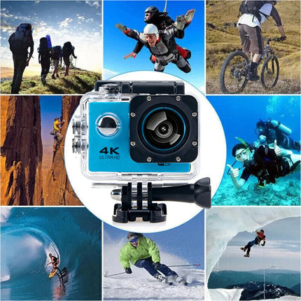 4K 2'' Ultra HD 1080P Sport WiFi 16MP Cam Action Camera DV Video Recorder Go Pro