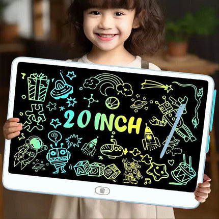 Blue 20" LCD Kids Writing Tablet Drawing Board Hand writing Pad Boys Girls Toy
