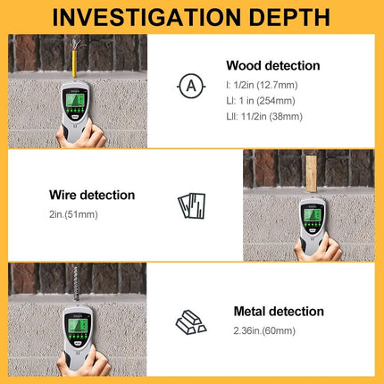 5 in 1 Digital Wall Scanner Multi Material Detector Universal Tester Stud Finder