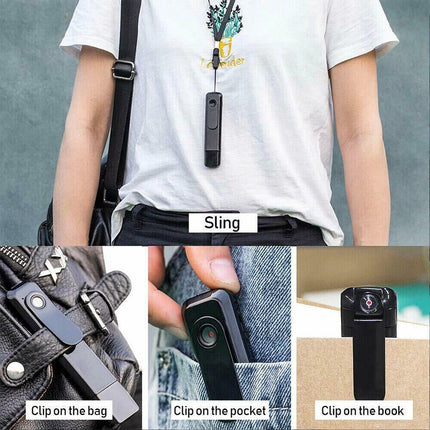 Video Recorder Body Camera Clip Cam Pocket Mini Portable Wearable 1080P DVR USB