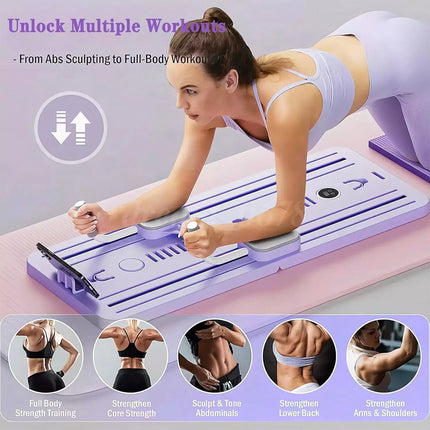 Purple Abdominal Exercise Board Push Up Board Pilates Reformer Set Fitness Equipment