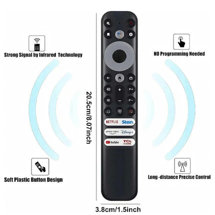 Universal TCL Smart TV Remote Control for TCL 4K & 8K TVs Voice Replacement