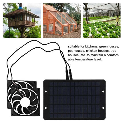 Portable 40W 12V Exhaust Fan Outdoor Solar Panel Powered Ventilator Fan