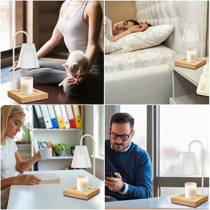 Aromatherapy Melting Wax Lamp Dimmable Night Light Table Candle Warmer Lamp