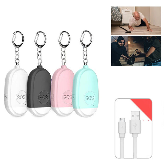4Pcs Personal Elderly Women Alarms Emergency SOS Personal Alarm Keychain 130dB