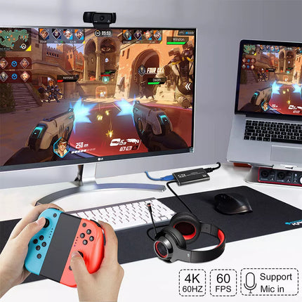 4K HDMI Capture Card for Streaming 60FPS USB 3.0 Game Audio Video Capture Card