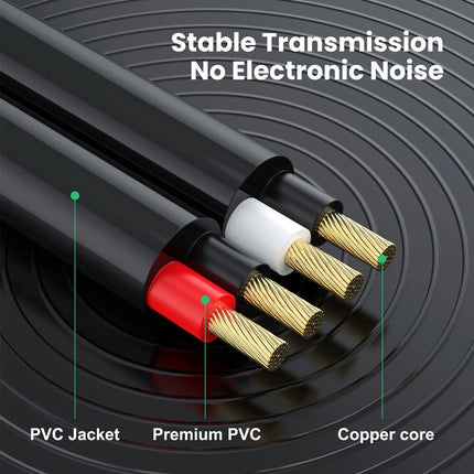 Dual 6.35mm 1/4 TS Mono Male to Dual 2 RCA Male Adapter Audio Cable