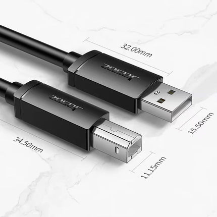 0.5M JASOZ USB Cable for Printer Brother Canon Dell Epson HP Male Type A to B