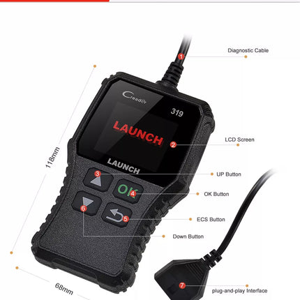 Diagnostic Engine Code Reader Fault OBD2 OBDII Scan Tool Car Scanner Free
