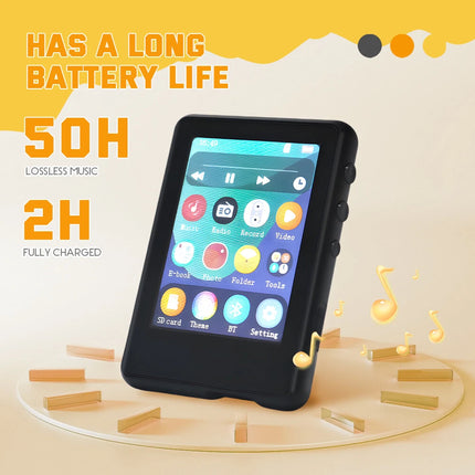 Portable Bluetooth 5.3,MP3 Touch Scree Music Player FM Radio Support 64GB