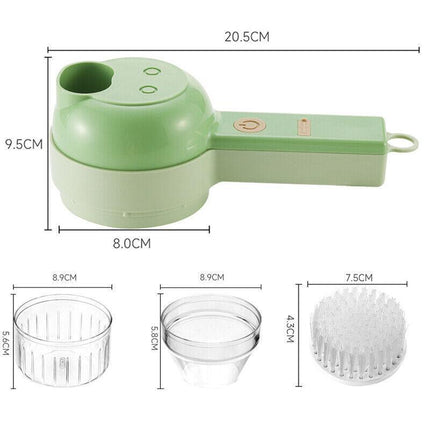 4 in 1 Mini Handheld Electric Vegetable Cutter Wireless Food Chopper Grinder