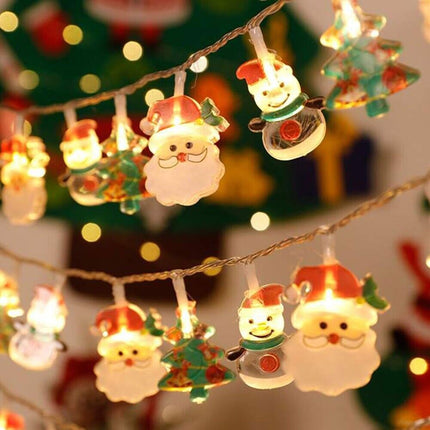 1.5M Christmas Tree Decoration Light String Snowman Santa LED Xmas Holiday Party