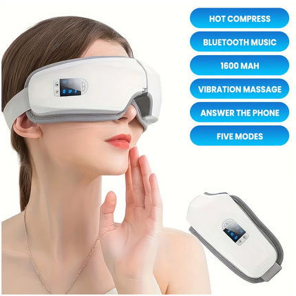 Bluetooth Music Eye Care Massager 180°Folding with Heat Vibration 5 Massage Mode