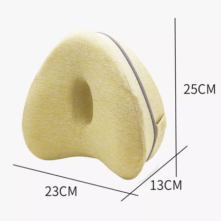 Leg Pillow Ergonomic Side Sleeping Pillows Leg Support Cushion Removable Yellow