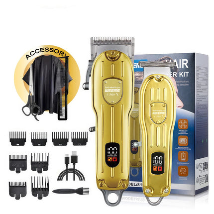Battery Rechargeable Pro Hair Clipper Set Cordless Hair Trimmer With LED Display
