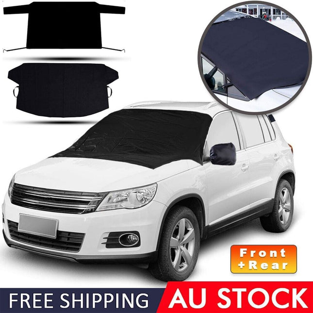 Universal Car Front and Rear Windscreen Cover Sunshade Snow Protector Window AU