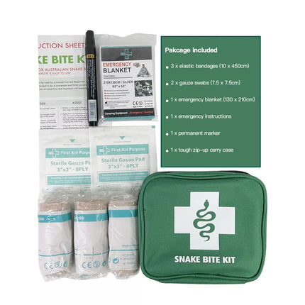 Premium Snake Bite First Aid Kit ARTG Registered Survival Bag Family Car Camping