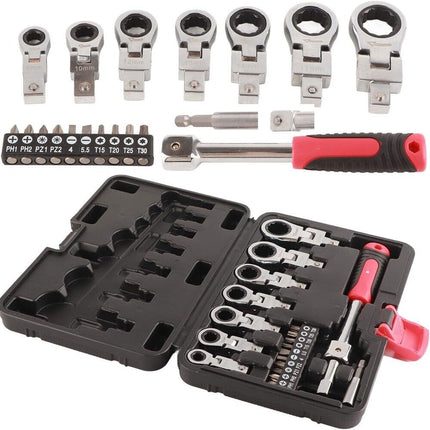 20Ps Ratchet Wrench Set Screwdriver Bit Kit