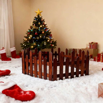 28Pcs Christmas Tree Fence DIY Gate Fence Picket Panels Border Xmas Decoration
