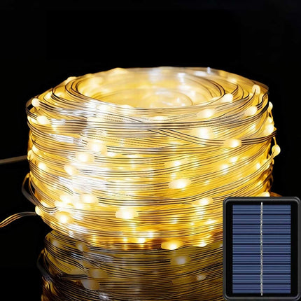 Solar Powered Christmas String Lights Waterproof LED Garden Light Warm White