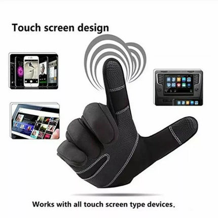 Winter Gloves Waterproof Thermal Touch Screen Thermal Windproof Warm Black XL