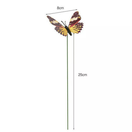 50PCS 8cm Luminous Butterfly Lawn Ornament Fairy Garden Decor Outdoor Yard