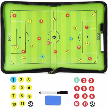 Foldable Football Coach Tactics Board Double-Sided Magnetic Coaching C