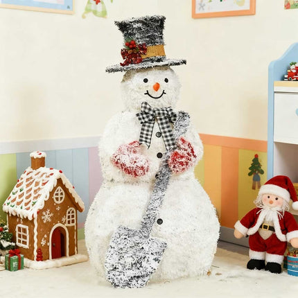 120cm Solar Powered Christmas Decoration Lights Snowman Metal Frame LED Light