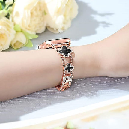 Bling Luxury Elegant For Apple Watch Case Band Bands Women Girls Series 8 7 6 5