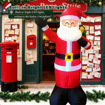 6.6ft Inflatable Santa Claus with LED Lighting Indoor Outdoor Christmas Party
