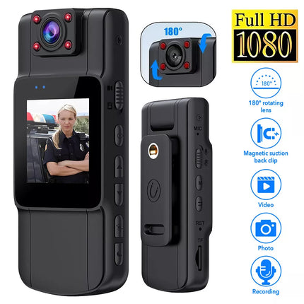 1080P Police Body Camera Audio Video Cam Recorder Night Vision DVR Camcorder
