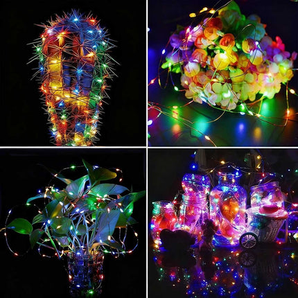 Solar Powered Christmas String Lights Waterproof LED Garden Multicolor Colourful