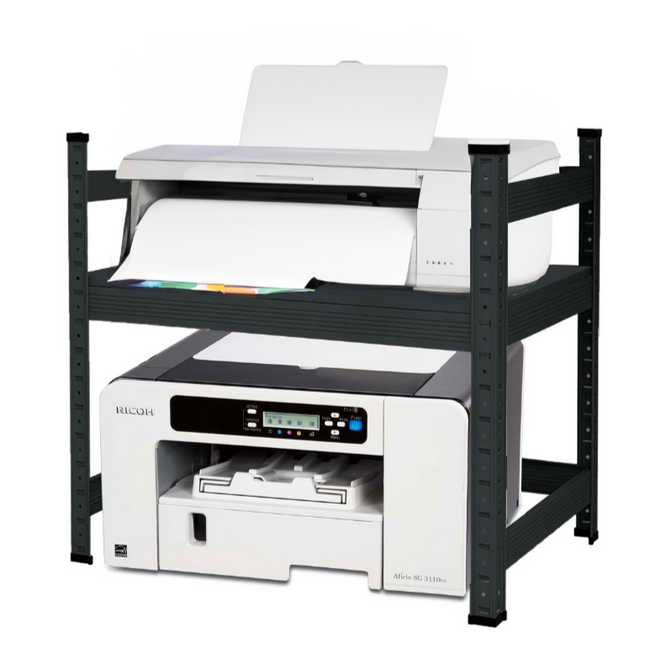 Black Small Multi-Functional Organizer Bookshelf for Home Office Metal Desk Garage