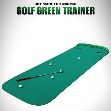3M Golf Putting Mat Practice Training Indoor Outdoor Portable Slope Balls Grass