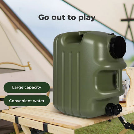 Water Container Jerry Can Bucket Camping Outdoor Storage Barrel Green