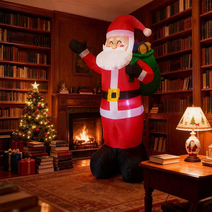 6.6ft Inflatable Santa Claus with LED Lighting Indoor Outdoor Christmas Party