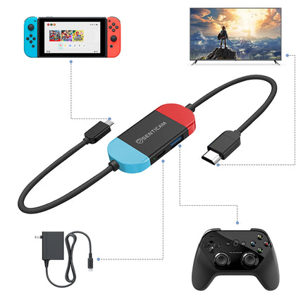 Nintendo Switch 1 Dock USB-C HDMI Mini Travel TV Connector Controller Charger