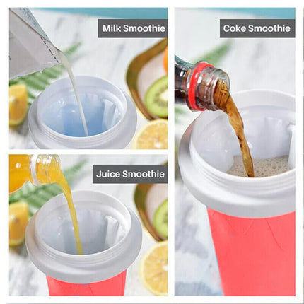 Pink Slushie Maker Cup Quick Freeze Magic Squeeze Cup Milkshake Cup Ice Cream Maker
