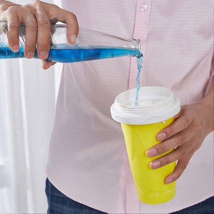 Yellow Slushie Maker Cup Quick Freeze Magic Squeeze Cup Milkshake Cup Ice Cream Maker