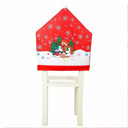 10x Christmas Chair Covers Dinner Table Snowman Hat Home Décor Ornaments