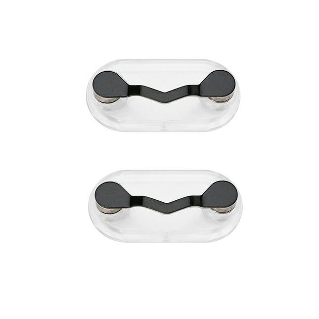 2Pcs Stainless Steel Eyeglass Holder Clip for Spectacles and Sunglasses-Black