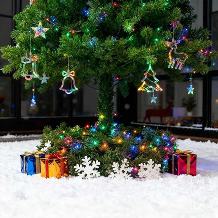 Christmas Hanging Deer Bells Curtain String Lights Garland Fairy Light Window 3M