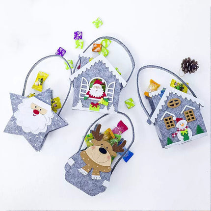 4X Christmas Candy Bag Box Tray Santa Xmas Pouch Kids Gift Wrap Home Party Décor