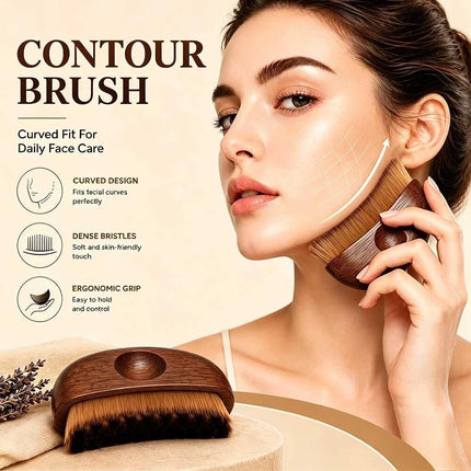 Ergonomic Design Lymphatic Contour Face Brush Dry Brushing Drainage Massage Skin