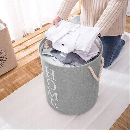 60L Large Foldable Laundry Washing Clothes Storage Hamper Basket Bin Organiser