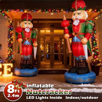 Christmas Inflatable Nutcracker Giant Lighted Interior Decoration Built in Fan