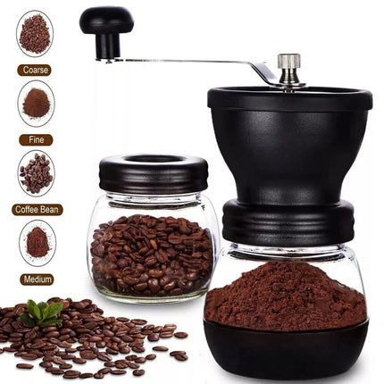Coffee Bean Grinder Manual Portable Hand-Held Adjustable Mill Home Kitchen Tool