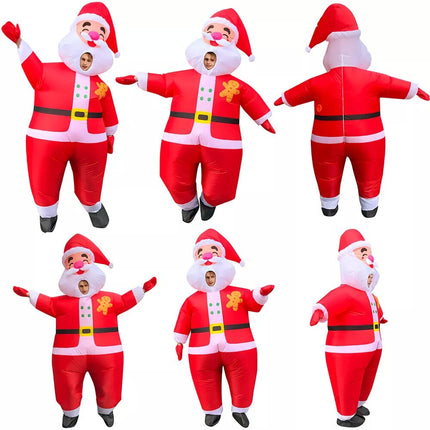 2m Inflatable Santa Claus Costume Cosplay Adult Xmas Fancy Dress Suit Party