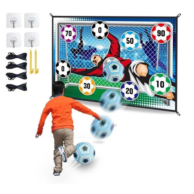 Soccer Goal Toss Set Adhesive Ball Football Training Toy Indoor Outdoor Backyard Portable Practice Game