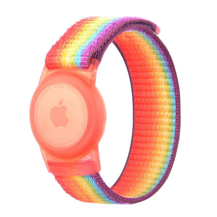 3Packs Apple AirTag Case Wristband Protective Cover Colorful & Rainbow & Grey